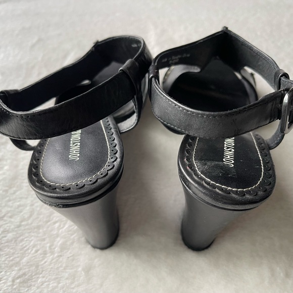 Johnston & Murphy Black Leather Wedges Size 7.5 - Picture 6 of 8